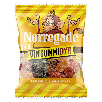 Nørregade Miniposer - 100 stk. Søde Vingummidyr
